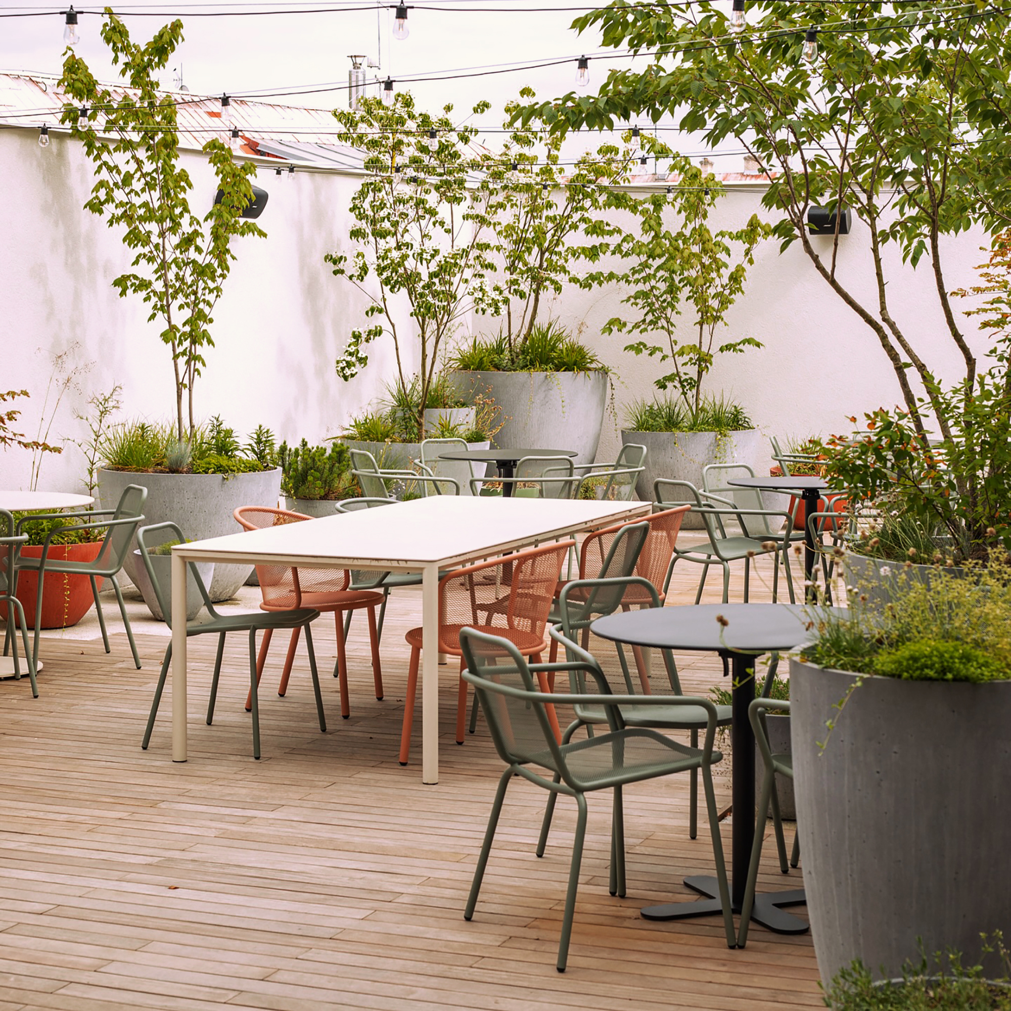 Concrete flower pots